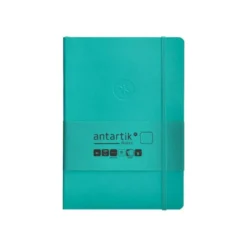CUADERNO CON GOMILLA ANTARTIK NOTES TAPA BLANDA A5 HOJAS LISAS TURQUESA 80 HOJAS 80 GR FSC