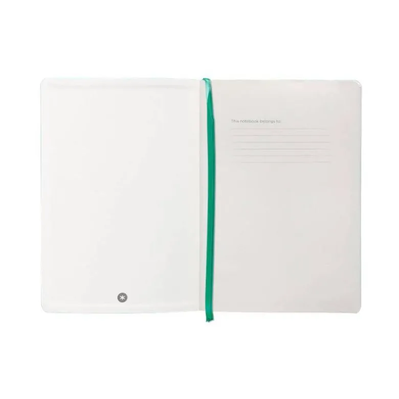 CUADERNO CON GOMILLA ANTARTIK NOTES TAPA BLANDA A5 HOJAS LISAS TURQUESA 80 HOJAS 80 GR FSC