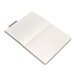 CUADERNO CON GOMILLA ANTARTIK NOTES TAPA DURA A4 HOJAS RAYAS MORADO Y AMARILLO 100 HOJAS 80 GR FSC
