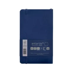 CUADERNO CON GOMILLA ANTARTIK NOTES TAPA BLANDA A6 HOJAS LISAS AZUL MARINO 100 HOJAS 80 GR FSC