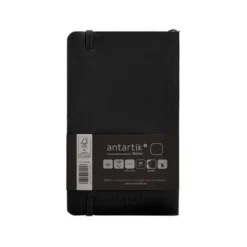 CUADERNO CON GOMILLA ANTARTIK NOTES TAPA BLANDA A6 HOJAS LISAS NEGRO 100 HOJAS 80 GR FSC
