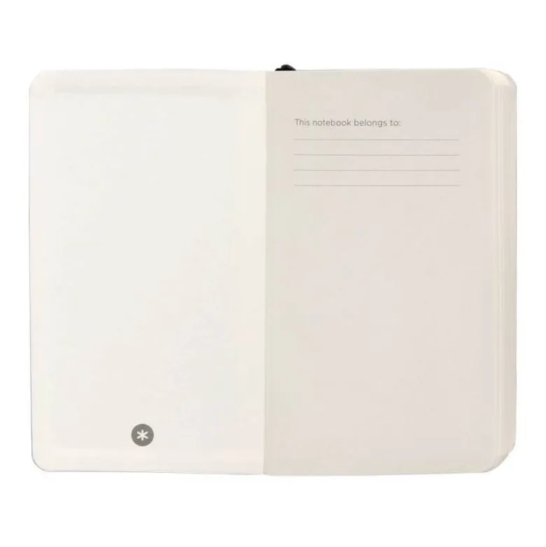 CUADERNO CON GOMILLA ANTARTIK NOTES TAPA BLANDA A6 HOJAS LISAS NEGRO 100 HOJAS 80 GR FSC