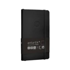 CUADERNO CON GOMILLA ANTARTIK NOTES TAPA BLANDA A6 HOJAS LISAS NEGRO 100 HOJAS 80 GR FSC