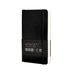 CUADERNO CON GOMILLA ANTARTIK NOTES TAPA BLANDA A6 HOJAS LISAS NEGRO 100 HOJAS 80 GR FSC