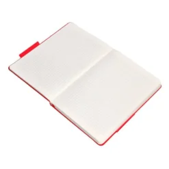 CUADERNO CON GOMILLA ANTARTIK NOTES TAPA DURA A5 HOJAS CUADRICULA ROJO 100 HOJAS 80 GR FSC