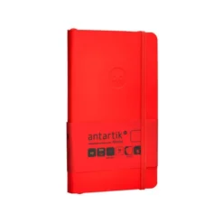 CUADERNO CON GOMILLA ANTARTIK NOTES TAPA BLANDA A6 HOJAS LISAS ROJO 100 HOJAS 80 GR FSC