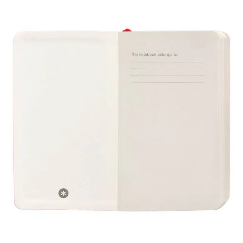 CUADERNO CON GOMILLA ANTARTIK NOTES TAPA BLANDA A6 HOJAS LISAS ROJO 100 HOJAS 80 GR FSC