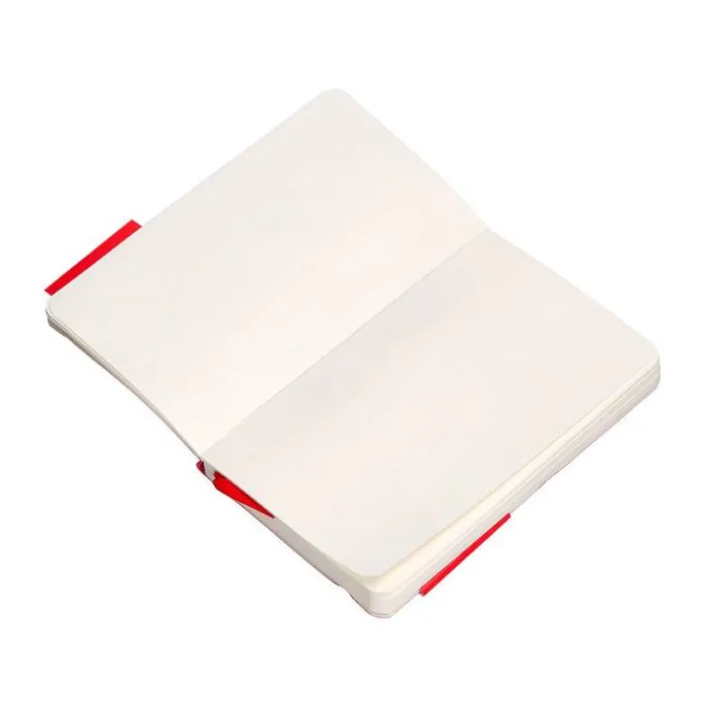CUADERNO CON GOMILLA ANTARTIK NOTES TAPA BLANDA A6 HOJAS LISAS ROJO 100 HOJAS 80 GR FSC