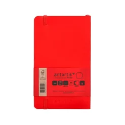 CUADERNO CON GOMILLA ANTARTIK NOTES TAPA BLANDA A6 HOJAS LISAS ROJO 100 HOJAS 80 GR FSC