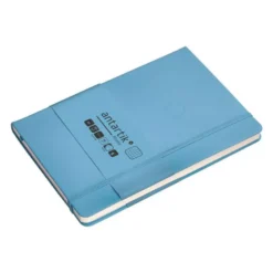 CUADERNO CON GOMILLA ANTARTIK NOTES TAPA DURA A5 HOJAS CUADRICULA AZUL CLARO 100 HOJAS 80 GR FSC