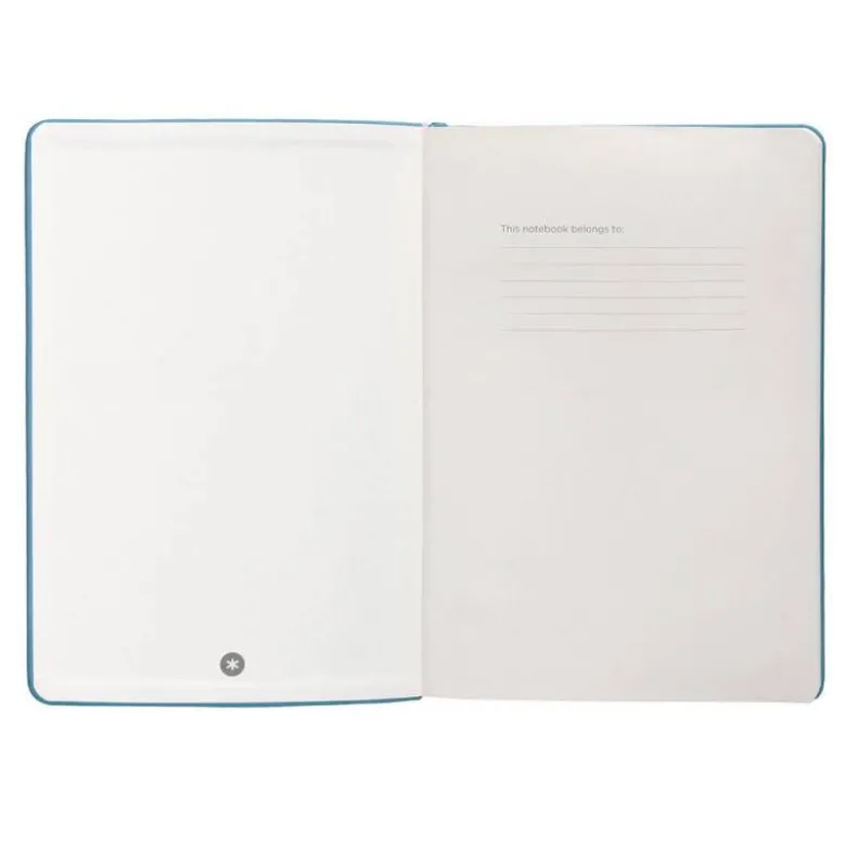 CUADERNO CON GOMILLA ANTARTIK NOTES TAPA DURA A5 HOJAS CUADRICULA AZUL CLARO 100 HOJAS 80 GR FSC