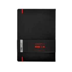 CUADERNO CON GOMILLA ANTARTIK NOTES TAPA DURA A4 HOJAS PUNTOS NEGRO Y ROJO 100 HOJAS 80 GR FSC
