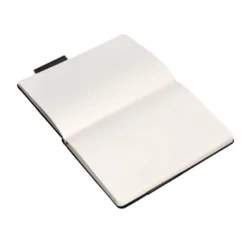 CUADERNO CON GOMILLA ANTARTIK NOTES TAPA DURA A5 HOJAS LISAS NEGRO Y ROJO 100 HOJAS 80 GR FSC