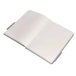 CUADERNO CON GOMILLA ANTARTIK NOTES TAPA DURA A5 HOJAS PUNTOS MORADO Y AMARILLO 100 HOJAS 80 GR FSC