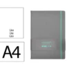 CUADERNO CON GOMILLA ANTARTIK NOTES TAPA DURA A4 HOJAS LISAS GRIS Y TURQUESA 100 HOJAS 80 GR FSC