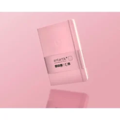 CUADERNO CON GOMILLA ANTARTIK NOTES TAPA DURA A5 HOJAS PUNTOS ROSA PASTEL 100 HOJAS 80 GR FSC