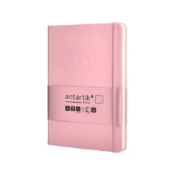 CUADERNO CON GOMILLA ANTARTIK NOTES TAPA DURA A5 HOJAS PUNTOS ROSA PASTEL 100 HOJAS 80 GR FSC