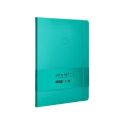 CUADERNO CON GOMILLA ANTARTIK NOTES TAPA DURA A4 HOJAS PUNTOS TURQUESA 100 HOJAS 80 GR FSC