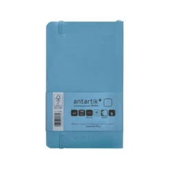 CUADERNO CON GOMILLA ANTARTIK NOTES TAPA BLANDA A6 HOJAS LISAS AZUL CLARO 100 HOJAS 80 GR FSC