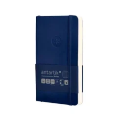 CUADERNO CON GOMILLA ANTARTIK NOTES TAPA BLANDA A6 CUADRICULA AZUL MARINO 100 HOJAS 80 GR FSC