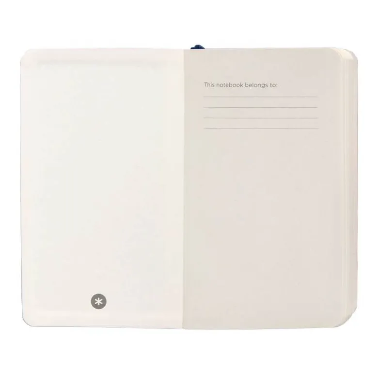 CUADERNO CON GOMILLA ANTARTIK NOTES TAPA BLANDA A6 CUADRICULA AZUL MARINO 100 HOJAS 80 GR FSC