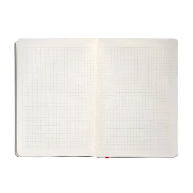 CUADERNO CON GOMILLA ANTARTIK NOTES TAPA BLANDA A5 HOJAS CUADRICULA NEGRO Y ROJO 80 HOJAS 80 GR FSC