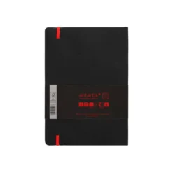 CUADERNO CON GOMILLA ANTARTIK NOTES TAPA BLANDA A5 HOJAS CUADRICULA NEGRO Y ROJO 80 HOJAS 80 GR FSC