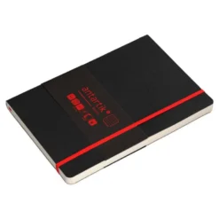 CUADERNO CON GOMILLA ANTARTIK NOTES TAPA BLANDA A5 HOJAS CUADRICULA NEGRO Y ROJO 80 HOJAS 80 GR FSC