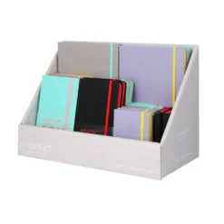 CUADERNO CON GOMILLA ANTARTIK NOTE TAPA DURA Y BLANDA BICOLOR A5/A6/A7 EXPOSITOR DE 20 UNIDADES SURTIDAS