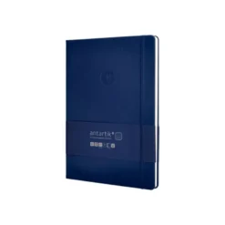 CUADERNO CON GOMILLA ANTARTIK NOTES TAPA DURA A4 HOJAS CUADRICULA AZUL MARINO 100 HOJAS 80 GR FSC