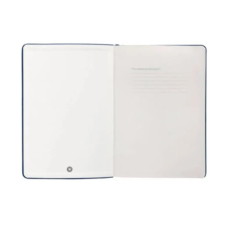 CUADERNO CON GOMILLA ANTARTIK NOTES TAPA DURA A4 HOJAS CUADRICULA AZUL MARINO 100 HOJAS 80 GR FSC