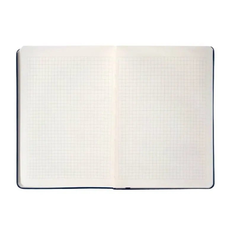 CUADERNO CON GOMILLA ANTARTIK NOTES TAPA DURA A4 HOJAS CUADRICULA AZUL MARINO 100 HOJAS 80 GR FSC