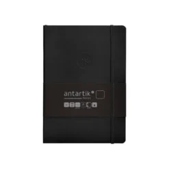 CUADERNO CON GOMILLA ANTARTIK NOTES TAPA BLANDA A5 HOJAS LISAS NEGRO 80 HOJAS 80 GR FSC