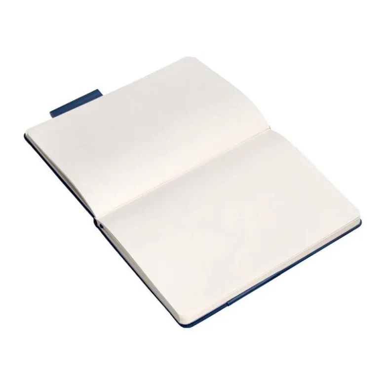 CUADERNO CON GOMILLA ANTARTIK NOTES TAPA DURA A5 HOJAS LISAS AZUL MARINO 100 HOJAS 80 GR FSC