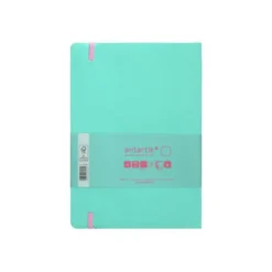 CUADERNO CON GOMILLA ANTARTIK NOTES TAPA BLANDA A5 HOJAS PUNTOS ROSA Y TURQUESA 80 HOJAS 80 GR FSC