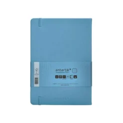 CUADERNO CON GOMILLA ANTARTIK NOTES TAPA DURA A5 HOJAS PUNTOS AZUL CLARO 100 HOJAS 80 GR FSC