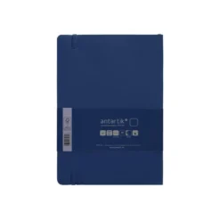 CUADERNO CON GOMILLA ANTARTIK NOTES TAPA BLANDA A5 HOJAS LISAS AZUL MARINO 80 HOJAS 80 GR FSC