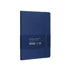 CUADERNO CON GOMILLA ANTARTIK NOTES TAPA BLANDA A5 HOJAS LISAS AZUL MARINO 80 HOJAS 80 GR FSC