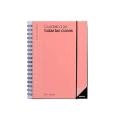 CUADERNO DE TODAS LAS CLASES PROFESORADO ADDITTIO 256 PAGINAS DIA PAGINA COLOR VERDE 170X240 MM