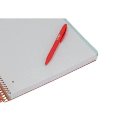 CUADERNO ESPIRAL ANTARTIK MICRO A4 TAPA FOAM 120H 90GR CUADRO 5MM 5 BANDAS 4 TALADROS COLOR CORAL