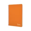 CUADERNO ESPIRAL LIDERPAPEL DIN A4 WITTY TAPA DURA 80H 90GR RAYADO HORIZONTAL CON MARGEN COLOR NARANJA