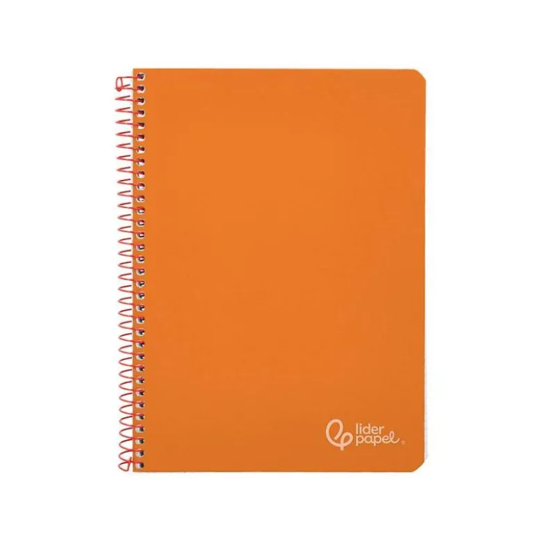 CUADERNO ESPIRAL LIDERPAPEL DIN A4 WITTY TAPA DURA 80H 90GR RAYADO HORIZONTAL CON MARGEN COLOR NARANJA
