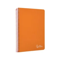 CUADERNO ESPIRAL LIDERPAPEL DIN A4 WITTY TAPA DURA 80H 90GR RAYADO HORIZONTAL CON MARGEN COLOR NARANJA