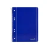 Cuaderno espiral Liderpapel Din A5 micro serie azul tapa blanda 80h 75 gr horizontal 6 taladros azul