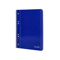Cuaderno espiral Liderpapel Din A5 micro serie azul tapa blanda 80h 75 gr horizontal 6 taladros azul