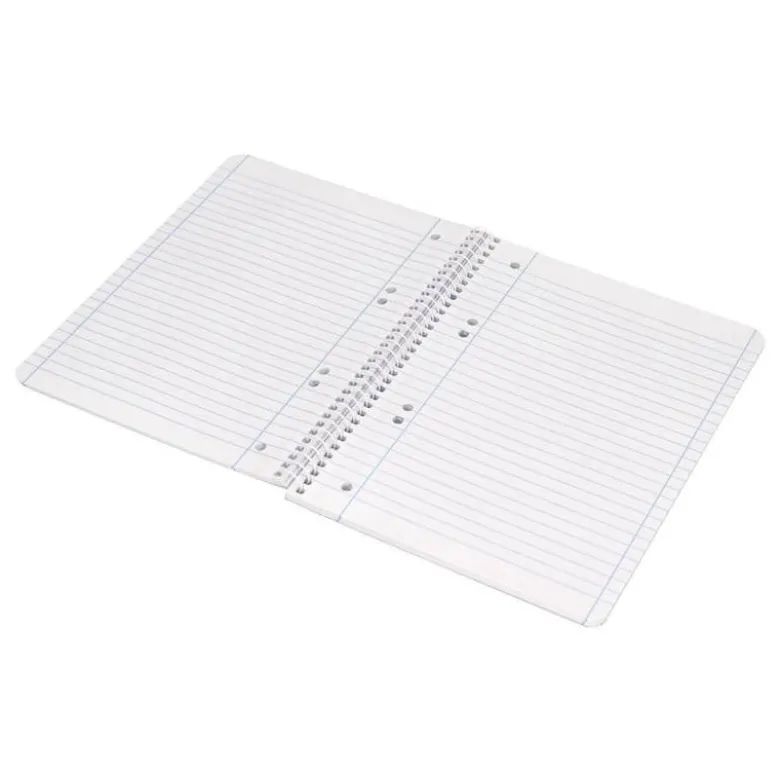 Cuaderno espiral Liderpapel Din A5 micro serie azul tapa blanda 80h 75 gr horizontal 6 taladros azul