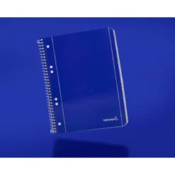 Cuaderno espiral Liderpapel Din A5 micro serie azul tapa blanda 80h 75 gr horizontal 6 taladros azul