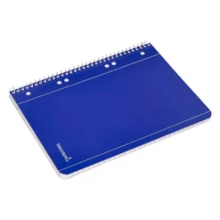 Cuaderno espiral Liderpapel Din A5 micro serie azul tapa blanda 80h 75 gr cuadro5mm 6 taladros azul