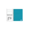 Cuaderno espiral liderpapel write folio tapa blanda 80h 60gr rayado horizontal con margen color turquesa