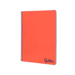 CUADERNO ESPIRAL LIDERPAPEL A4 WONDER TAPA PLASTICO 80H 90GR PAUTA ANCHA 3,5MM CON MARGEN COLOR ROJO